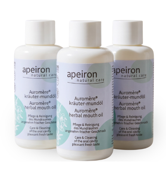 3 Set apeiron Auromère Kräuter - Mundöl 100ml- milde Pflege
